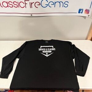 Gildan Dry Blend "Davis & Elkins Softball" Black Adult 2XL & 3XL LONG SL…
